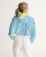 Load image into Gallery viewer, Blu Lemonade  Women&#39;s Cropped Windbreaker
