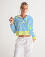 Load image into Gallery viewer, Blu Lemonade  Women&#39;s Cropped Windbreaker
