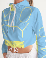 Load image into Gallery viewer, Blu Lemonade  Women&#39;s Cropped Windbreaker
