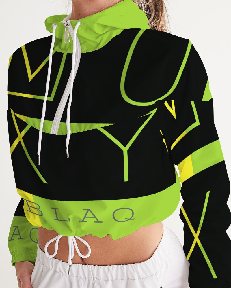 Women's Cropped Windbreaker x MOXYBLAQ rasta