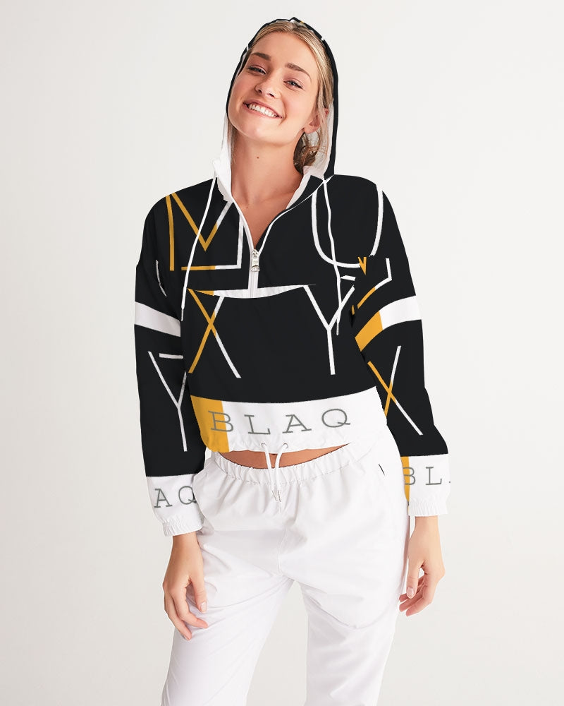 MOXYBLAQ Women's Cropped Windbreaker